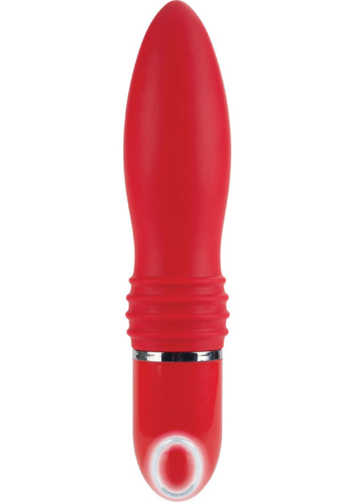 10 Function Adonis Explorer Silicone Massager Waterproof Red 5.5 Inch