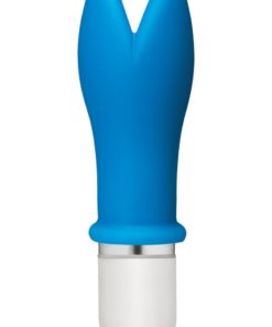 American Pop Whaam 10 Function Silicone Vibrator With Sleeve Waterproof Blue 3.5 Inch