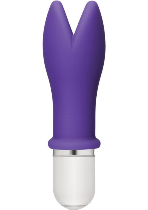 American Pop Whaam 10 Function Silicone Vibrator With Sleeve Waterproof Purple 3.5 Inch