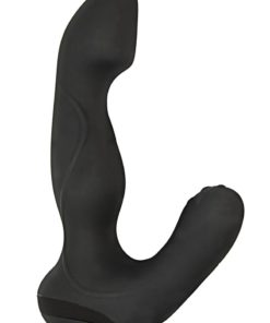 Anal Ese Collection Rotating Pspot Silicone Rechargeable Vibrator - Black