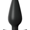 Anal Fantasy Elite Collection Large Weighted Silicone Plug Waterproof Black 4.7 Inch 5.8 Ounce
