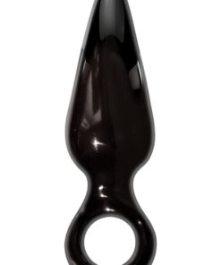 Anal Fever Mini Glass Pleasure Plug Black 4.25 Inch