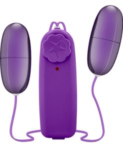 B Yours Double Pop Eggs With Remote Control - Plum