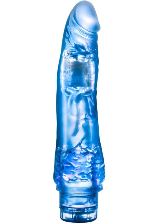 B Yours Vibe 7 Vibrating Dildo 8.5in - Blue
