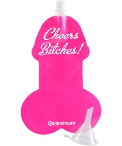 Bachelorette Party Favors Pecker Party Flask - Pink/White