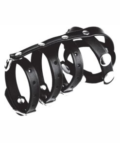 Blue Line C and B Gear Triple Cock And Ball Strap With Leash Lead Black