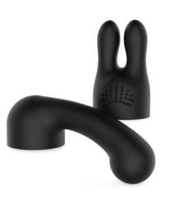 Bodywand Curve Silicone G-Spot and Clitoral Attachment Set - Black