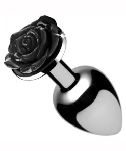 Booty Sparks Rose Butt Plug- Small - Black