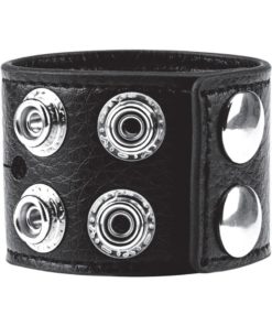 CandB Gear Cock Ring With Ball Strap Black 1.5 Inch