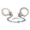 Chrome Hand Cuffs With Chain - Silver