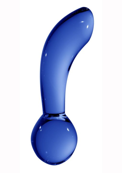 Chrystalino Blaze Glass Butt Plug 4.5in - Blue