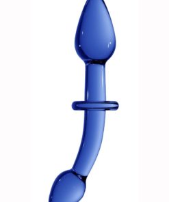 Chrystalino Doubler Glass Double Dong Dildo 7in - Blue