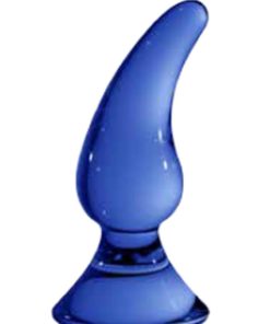 Chrystalino Genius Glass Butt Plug 4.5in - Blue