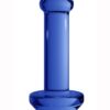 Chrystalino Massage Glass Dildo 4.5in - Blue