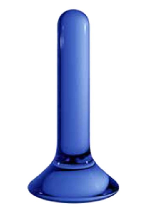 Chrystalino Pin Glass Butt Plug 4.5in - Blue