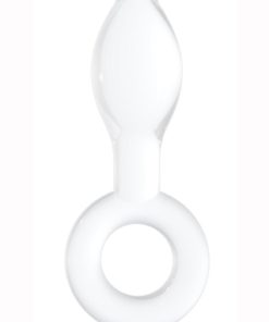 Chrystalino Plugger Glass Butt Plug 4.5in - White