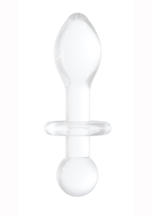 Chrystalino Rocker Glass Butt Plug 4.5in - White