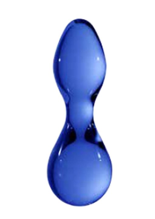 Chrystalino Seed Glass Butt Plug 4.5in - Blue