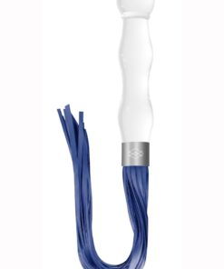 Chrystalino Whipster Glass Dildo With Whip 7in - White