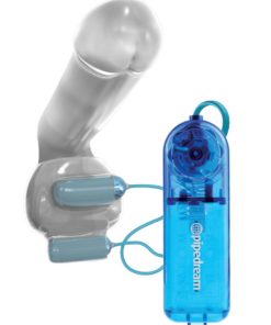 Classix Dual Vibrating Ball Teaser With Remote Control - Blue And Clear