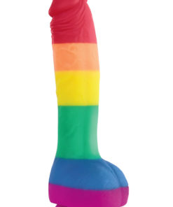Colours Pride Edition Silicone Dildo 8in - Rainbow