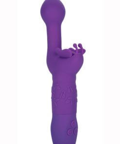 Come Hither Butterfly Kiss Silicone Gspot And Clitoral Stimulator Waterproof Purple 8 Inch