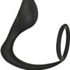 Commander Prostate Pleaser Silicone Cock Ring - Black