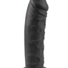 Commander Silicone Adjustable Harness With Realistic Dildo - Black