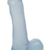 Crystal Jellies Slim Dildo with Balls 6.5in - Clear