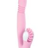 Devine Vibes Orgasm Wheel and Stroker Rechargeable Silicone Dual Vibrator -Pink