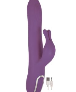 Devine Vibes Ultimate G-Spot Thumper Rechargeable Silicone Vibrator - Purple