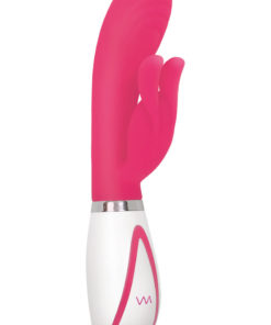 Disco Bunny Rechargeable Silicone Rabbit Vibrator With Dual Stimulation - Pink