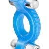 Double Dolphin Vibrating Cock Ring With Clitoral Stimulation - Blue