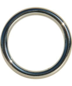 Edge Seamless O-Ring Metal Cock Ring 1.75in - Silver