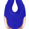 Elegance Lavish Dual Motor Silicone Magnetic USB Rechargeable Clitoral Stimulator Waterproof Blue  3.5 Inch
