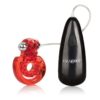 Elite Sexual Exciter Ruby Vibrating Cock Ring Cock Ring With Clitoral Stimulation - Red