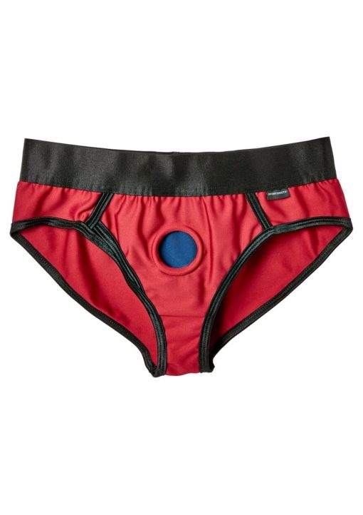 EM. EX. Active Harness Wear Contour Harness Briefs - Extra Small - Red