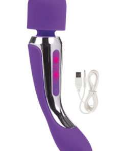 Embrace Silicone Rechargeable Wand Massager - Purple