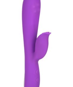 Embrace Swirl Massager Silicone Rechargeable Rabbit Vibrator - Purple