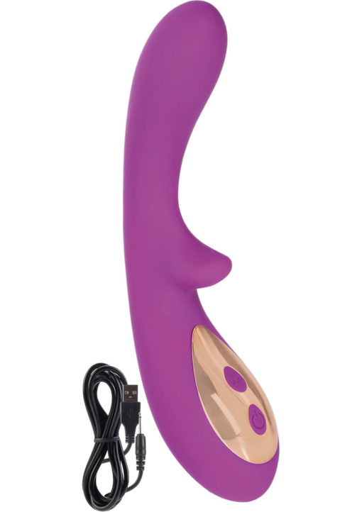 Entice Emilia Dual Motor Rechargeable Silicone Vibe Waterproof Raspberry 3.5 Inch Shaft