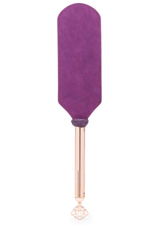 Fifty Shades Freed Cherished Collection Leather and Suede Paddle Purple With Gold Color Handle