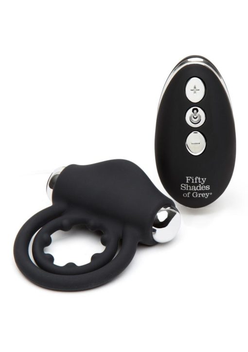 Fifty Shades of Grey Relentless Vibrations Silicone Cock Ring - Black
