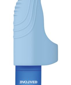 Fingerlicious Rechargeable Bullet With Silicone Clitoral Stimulation Finger Sleeve - Blue