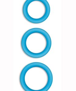 Firefly Halo Medium Silicone Cock Ring Glow In The Dark - Blue
