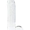 Firefly Smooth Glass Ballsey Dildo Glow In The Dark - Clear