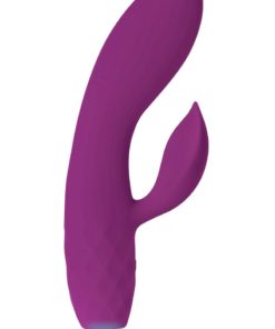 Glimmer Rechargeable Silicone Light-Up Rabbit Vibrator - Purple