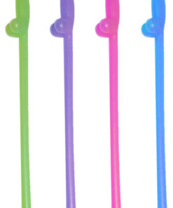 Glowing Naughty Straws - Assorted Colors (8 per pack)