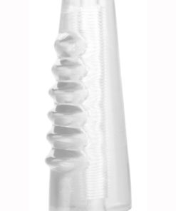 Hot Rod Xtreme Enhancer Penis Sleeve With Tiered Ridges - Clear