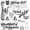 Hott Products Erotic Tattoos Assorted Pack Black