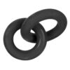 Hunkyjunk Duo Silicone Double Cock Ring - Black